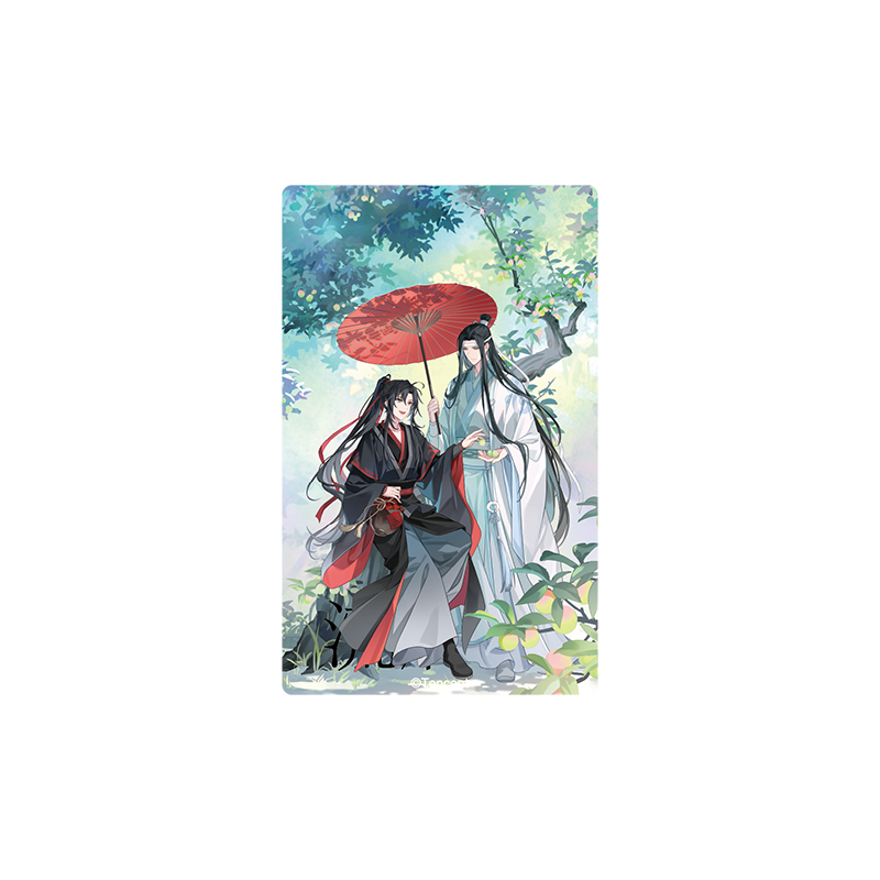 MDZS丨Magic Road Patriarch Guan Gu official genuine summer green plum series peripheral badge standing brand laser ticket transparent card color paper