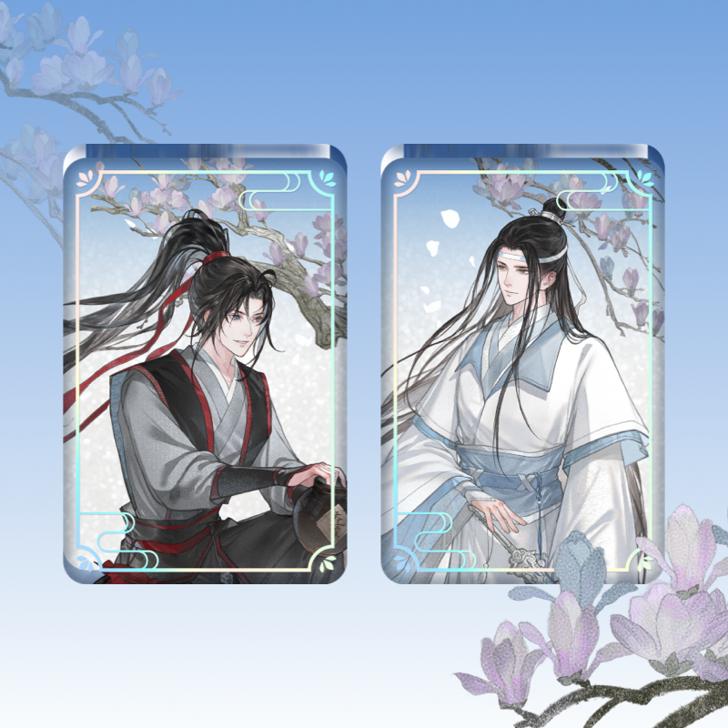 MDZS丨Magic Road Patriarch Animation Official Genuine Tianzi Xiao Series Wei Wuxian Lan Forget Machine Peripheral Badge Standing Brand Laser Ticket