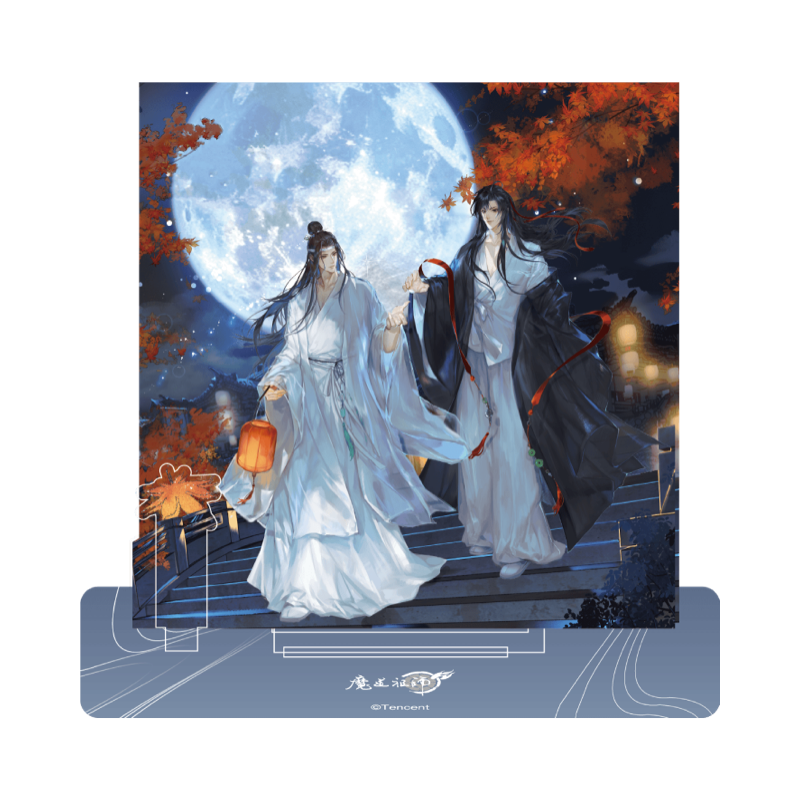 MDZS丨Magic Road Patriarch Animation Official Genuine Peripheral Moon Full Gilt Series Wei Wuxian Lan Forgetting Machine Double Standing Card Liu Ma