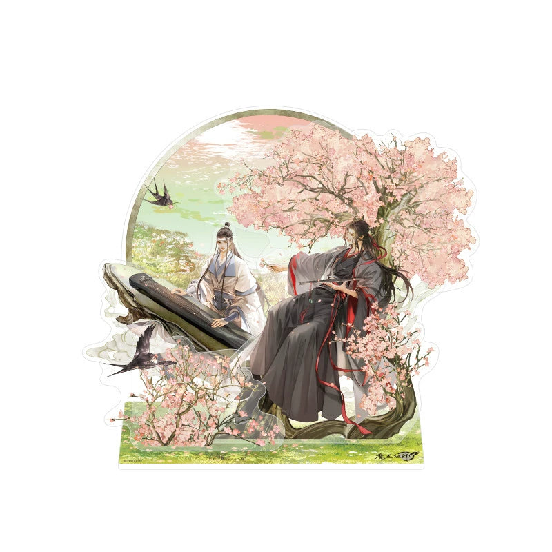 MDZS丨Official Genuine Magic Road Patriarch Peripheral Standing Brand Badge Quicksand Ornament Pendant "Four Scenes of the Year" Spring Series