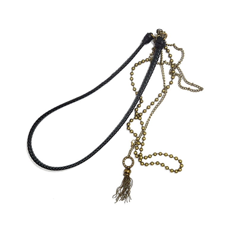 LOTM丨Waist Chain Amon Series Leather & Metal Bead Belt