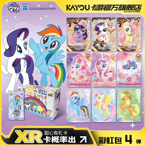 My Little Pony Cards|A Whole Box of Rainbow 4, Huiyue 8, Fun Shadow Packs, Official Authentic Card Album and Cards