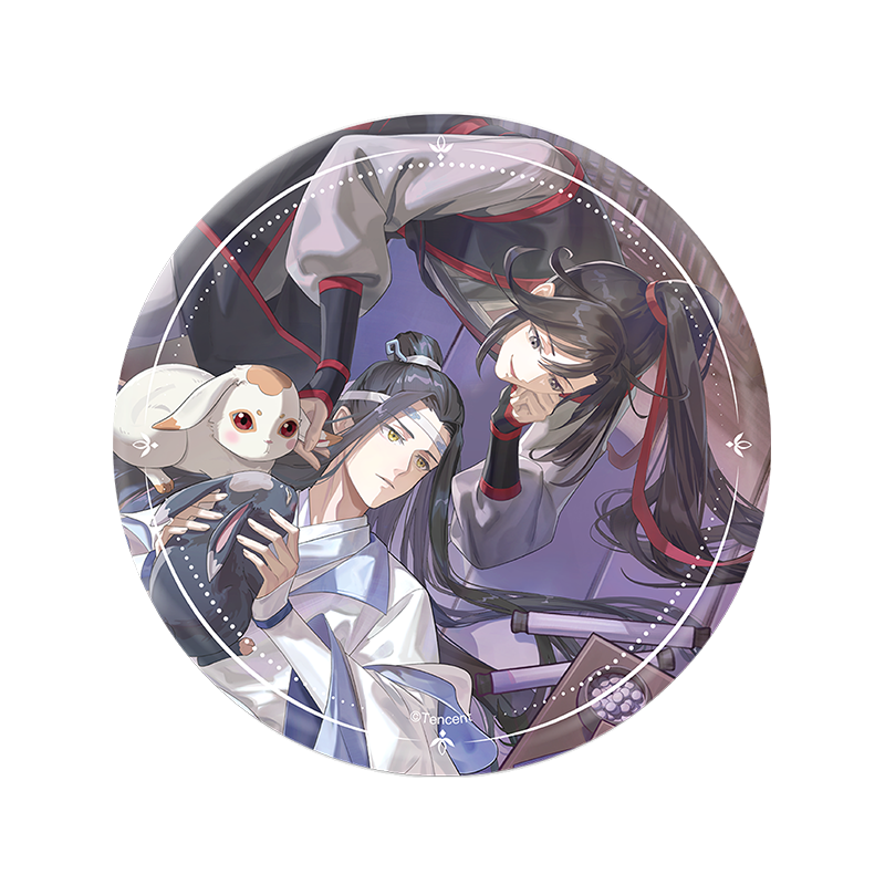 MDZS丨Magic Road Patriarch Animation Official Genuine Xian Ting Xi Rabbit Series Badge Laser Ticket Pendant Wei Wuxian Lan Forget Machine