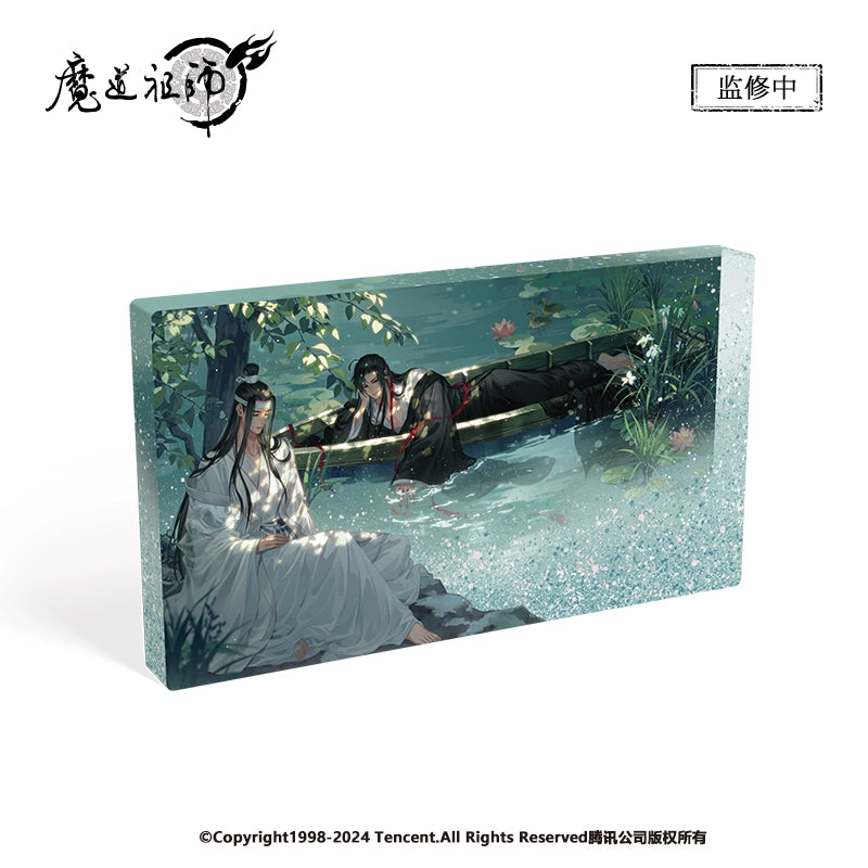 MDZS丨Nan Manshe Genuine, Magic Dao Patriarch Animation Peripheral Qingmeng Galaxy & Lotus Pond Rest Series Badge Ornament Color Paper