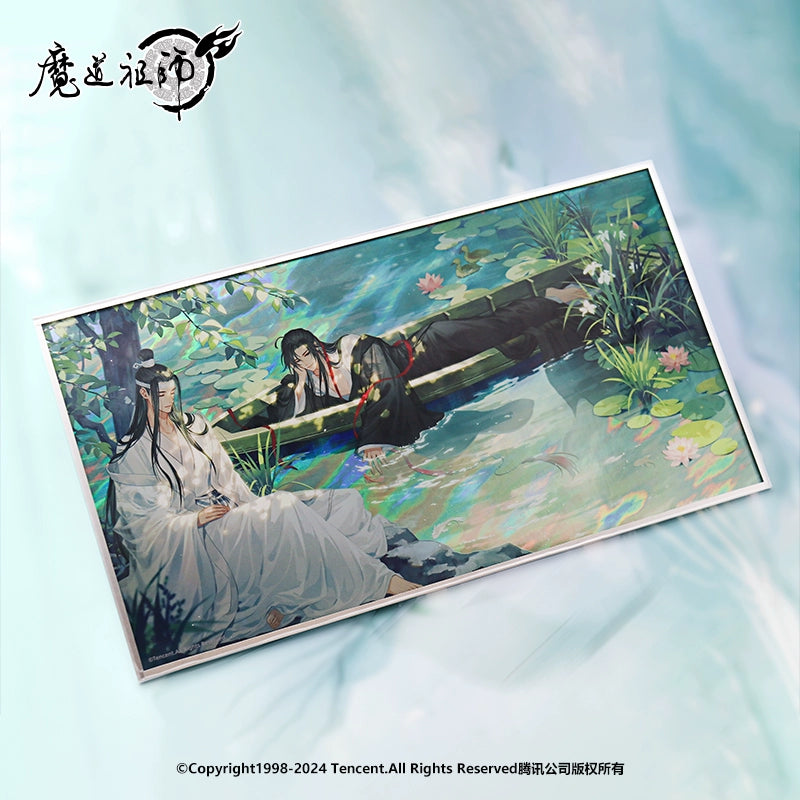 MDZS丨Nan Manshe Genuine, Magic Dao Patriarch Animation Peripheral Qingmeng Galaxy & Lotus Pond Rest Series Badge Ornament Color Paper