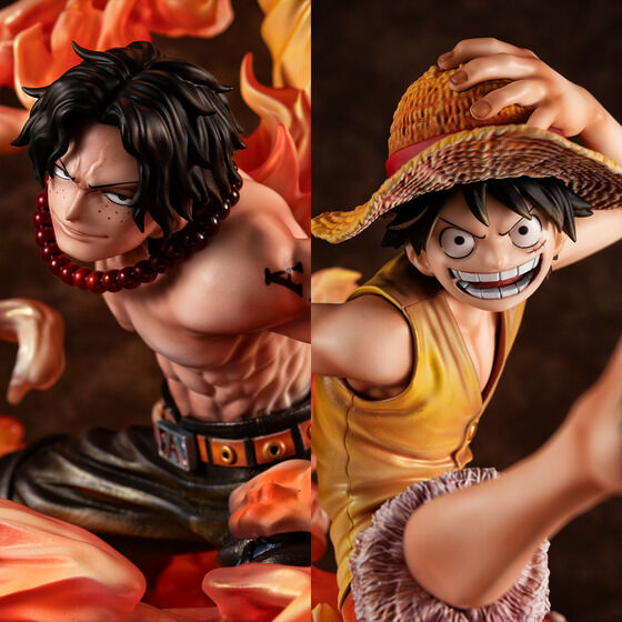 One Piece丨Marineford Battle Series Luffy and Ace Brothers Action Figure