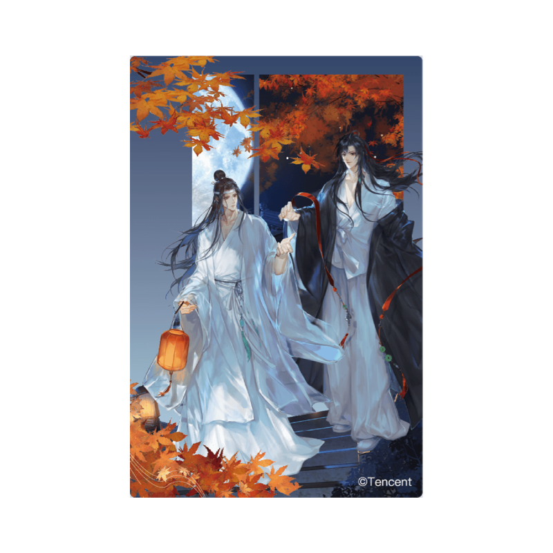 MDZS丨Magic Road Patriarch Animation Official Genuine Peripheral Moon Full Gilt Series Wei Wuxian Lan Forgetting Machine Double Standing Card Liu Ma