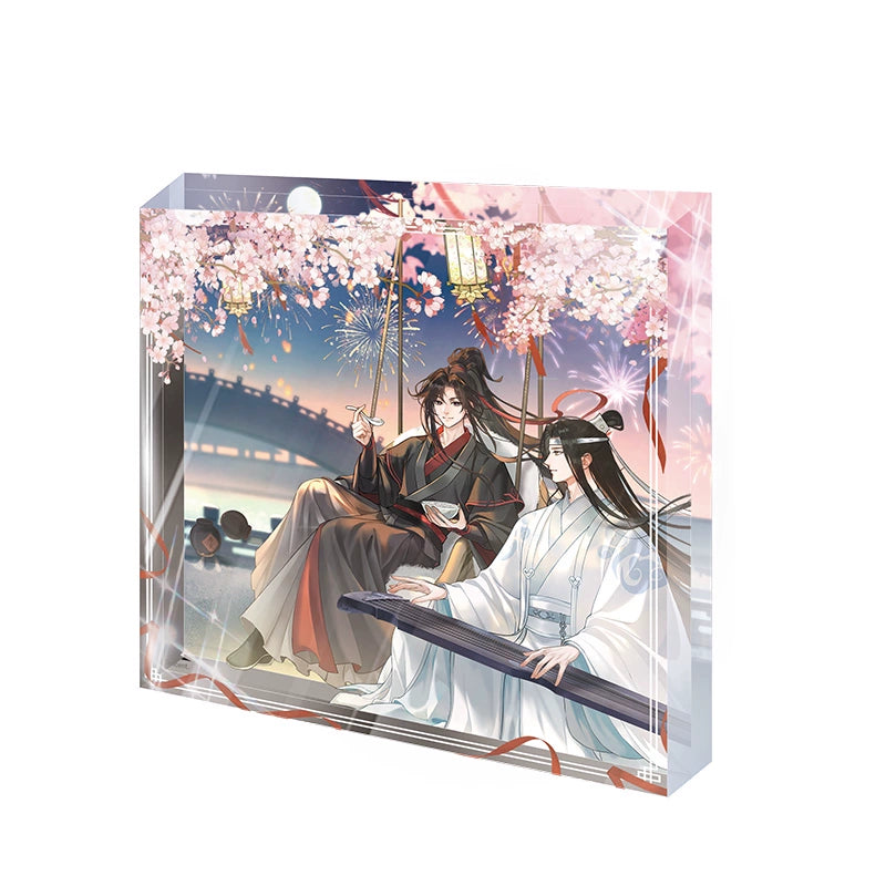 MDZS丨Magic Road Patriarch Animation Peripheral "Moon Full Qin Rhyme" Series Wei Wuxian Lan Wangji Standing Brand Badge Polaroid