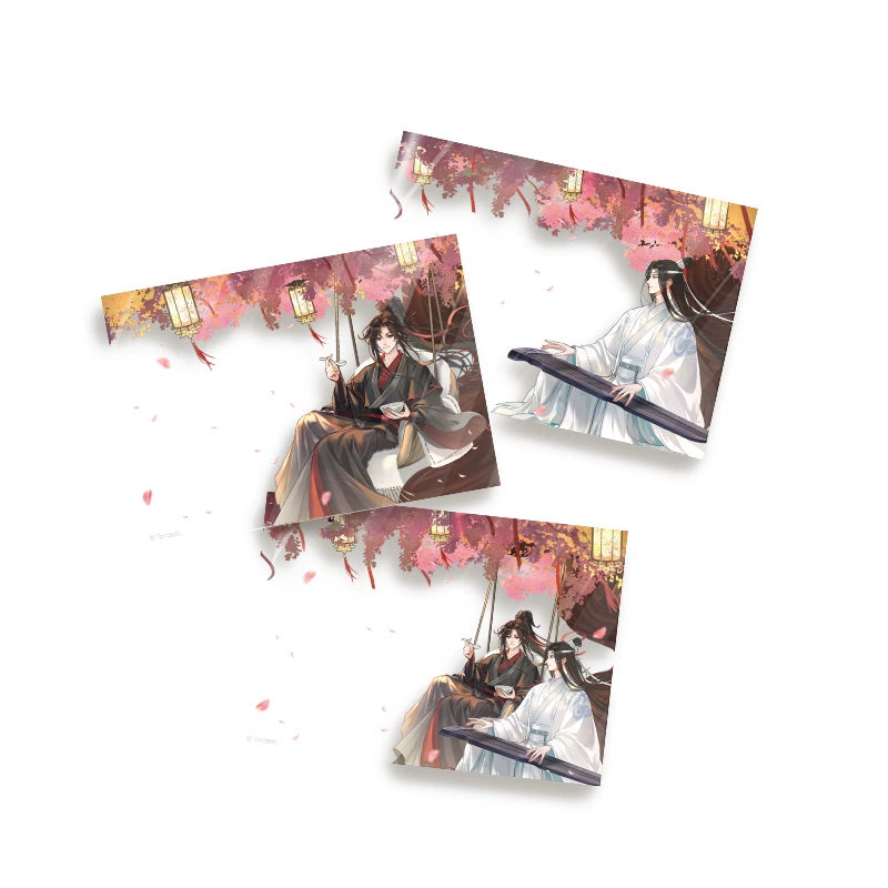 MDZS丨Magic Road Patriarch Animation Peripheral "Moon Full Qin Rhyme" Series Wei Wuxian Lan Wangji Standing Brand Badge Polaroid