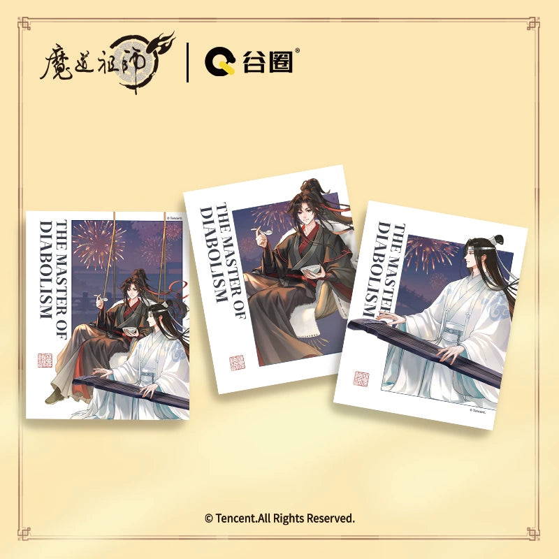 MDZS丨Magic Road Patriarch Animation Peripheral "Moon Full Qin Rhyme" Series Wei Wuxian Lan Wangji Standing Brand Badge Polaroid