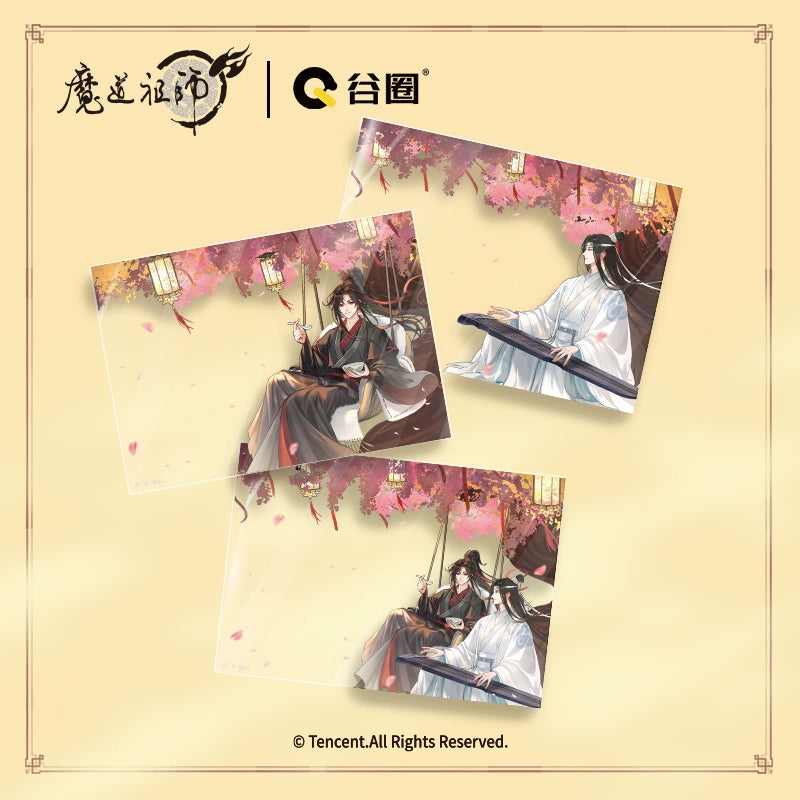 MDZS丨Magic Road Patriarch Animation Peripheral "Moon Full Qin Rhyme" Series Wei Wuxian Lan Wangji Standing Brand Badge Polaroid