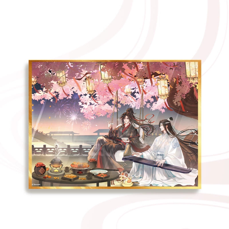 MDZS丨Magic Road Patriarch Animation Peripheral "Moon Full Qin Rhyme" Series Wei Wuxian Lan Wangji Standing Brand Badge Polaroid