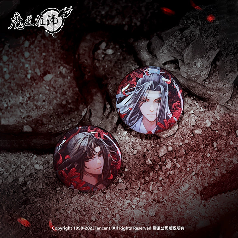 MDZS丨Official Genuine Magic Dao Patriarch Peripheral Badge Wei Wuxian Lan Wangji Standing Brand Ornament, 5th Anniversary Series