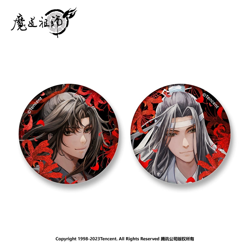 MDZS丨Official Genuine Magic Dao Patriarch Peripheral Badge Wei Wuxian Lan Wangji Standing Brand Ornament, 5th Anniversary Series