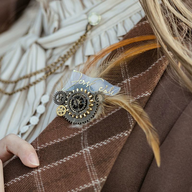 LOTM丨Metal Brooch Fulce Series Gear Feather