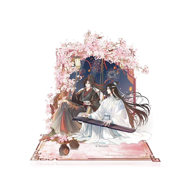 MDZS丨Magic Road Patriarch Animation Peripheral "Moon Full Qin Rhyme" Series Wei Wuxian Lan Wangji Standing Brand Badge Polaroid