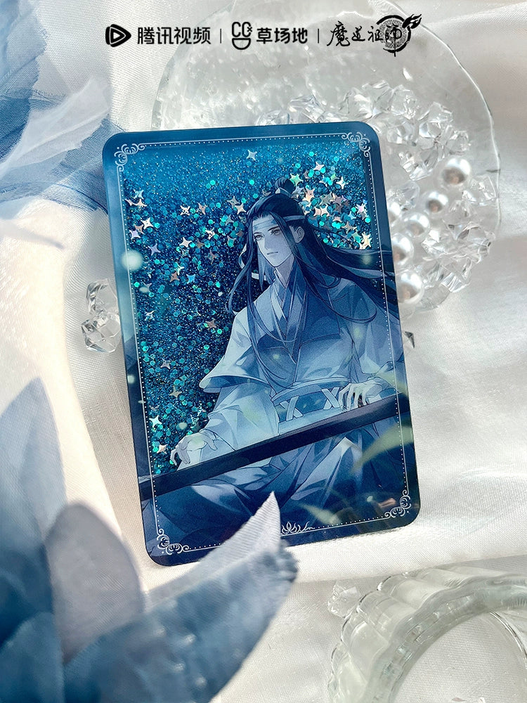 MDZS丨Magic Road Patriarch Animation Official Genuine Question Spirit Series Peripheral Laser Ticket Flowing Hemp Badge Color Paper Grating Standing Brand