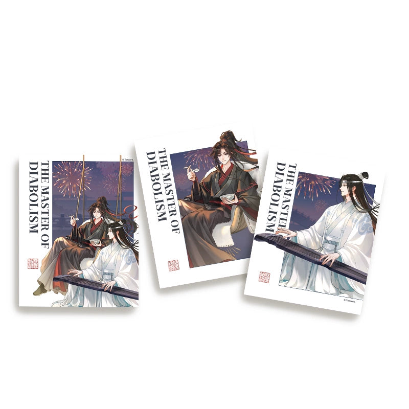 MDZS丨Magic Road Patriarch Animation Peripheral "Moon Full Qin Rhyme" Series Wei Wuxian Lan Wangji Standing Brand Badge Polaroid