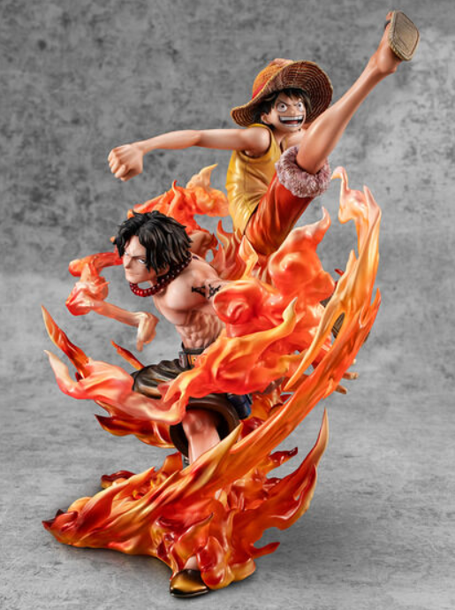 One Piece丨Marineford Battle Series Luffy and Ace Brothers Action Figure