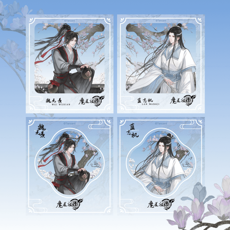 MDZS丨Magic Road Patriarch Animation Official Genuine Tianzi Xiao Series Wei Wuxian Lan Forget Machine Peripheral Badge Standing Brand Laser Ticket