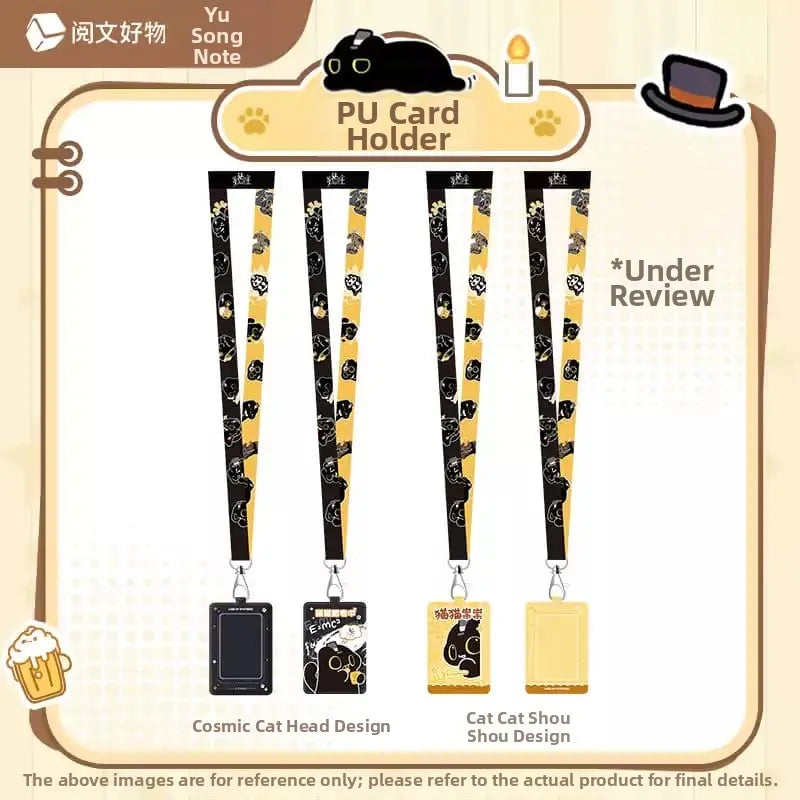 Lord of the Mysteries Cat Adventure Series Cosmic Cat Head & Sneaky Cat Styles PU Card Holder