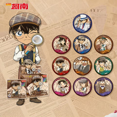 Detective Conan Tinplate Badge Series British Magnifier Badges