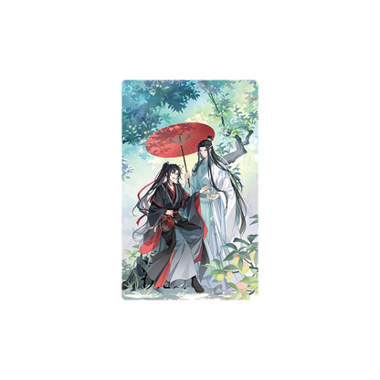 MDZS丨Magic Road Patriarch Guan Gu official genuine summer green plum series peripheral badge standing brand laser ticket transparent card color paper
