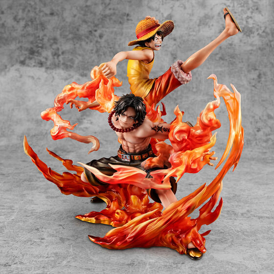 One Piece丨Marineford Battle Series Luffy and Ace Brothers Action Figure