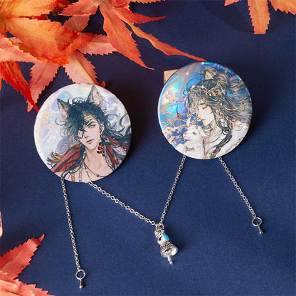 Heavenly officials bless丨 the surrounding placards, the moon shines and wild color paper, thank you for the flower city grating card