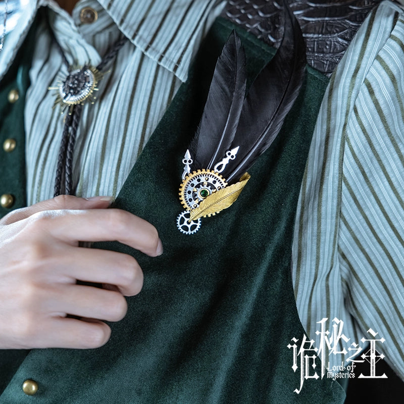 LOTM丨Metal Brooch  Amon Series Crow Feather Gear