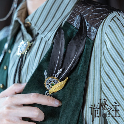 LOTM丨Metal Brooch  Amon Series Crow Feather Gear