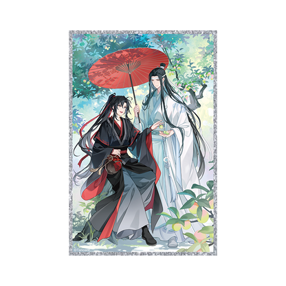 MDZS丨Magic Road Patriarch Guan Gu official genuine summer green plum series peripheral badge standing brand laser ticket transparent card color paper