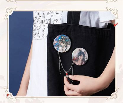 Heavenly officials bless丨 the surrounding placards, the moon shines and wild color paper, thank you for the flower city grating card