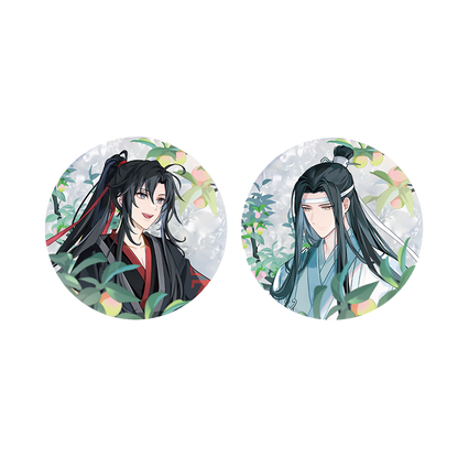 MDZS丨Magic Road Patriarch Guan Gu official genuine summer green plum series peripheral badge standing brand laser ticket transparent card color paper