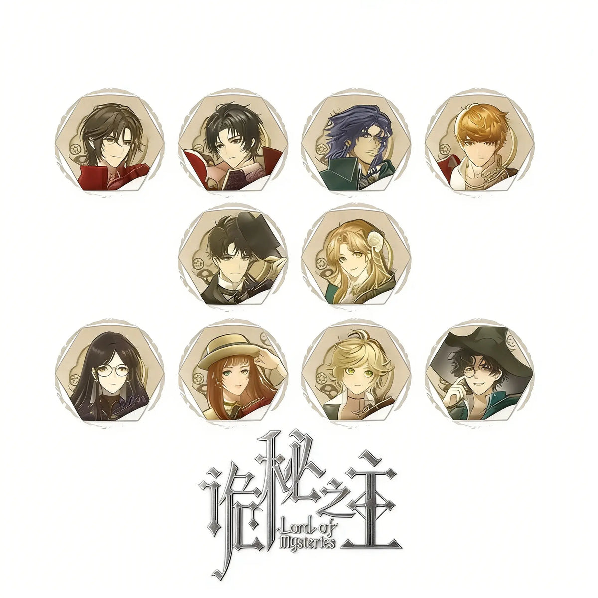 Lord of the Mysteries Book of the Fool Series Hexagonal Tinplate Can Badge Blind Box