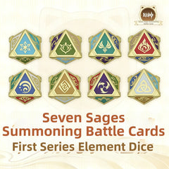 Genshin Impact Genius Invokation TCG Duel Cards Series Elemental Eight-Sided Dice (Vol. 1)