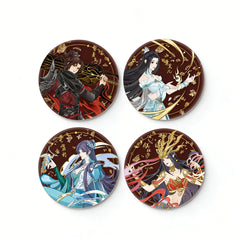 Battle Through the Heavens Blazing Flame & Azure Waves Series Acrylic Coasters